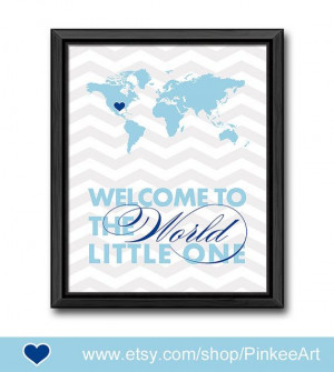 travel baby boy nursery welcome to the world little one nursery quote ...