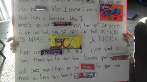 candy bar thank you letter to wrestling coach: 853480 Pixel