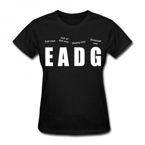 design t shirt manica corta delle donne bassista immagine fresca ...