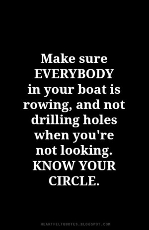 Know your circle.