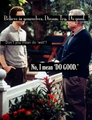 Boy meets world mr. Feeney, this last episode always makes me cry ...