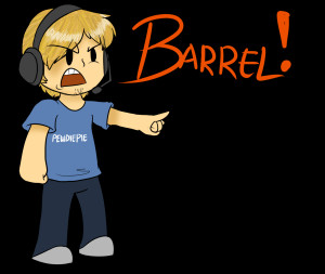 Pewdiepie: BARREL!! D: by MariobrosYaoiFan12
