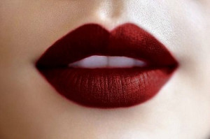 Dark red lips