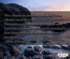 Our American forebears included Cotton Mather and
