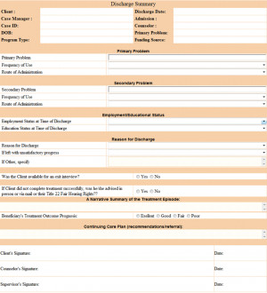 Discharge Summary Form Template