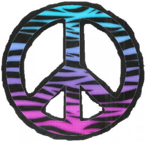 zebra peace sign coloring pages