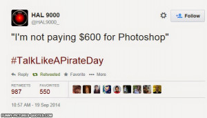 not pay $600 for photoshop, talk like a pirate day