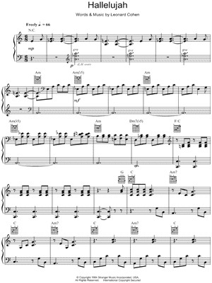 Rufus Wainwright Hallelujah Piano Sheet Music Pdf