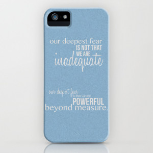 Our Deepest Fear - Coach Carter - Quote Poster iPhone & iPod Case