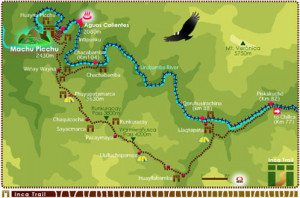 Inca Trail to Machu Picchu Map