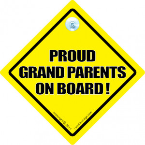 Proud Grandparents On Board Car Sign, Baby On Board Sign, Baby Car ...