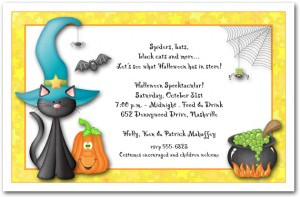halloween party invitation a kids halloween birthday invitation or a ...