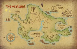 Neverland Map / Mapa de Nuncajamas