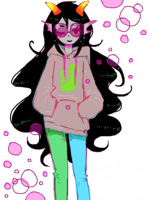Just wanted to draw Feferi in life hoodie and mismatched jeans.