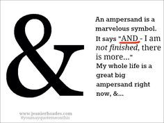 Meaning of the Ampersand More