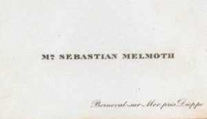 Description Oscar Wilde's visiting card (as Sebastian Melmoth).jpg