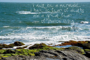 Anais Nin Mermaid Quote Art on Original by JenniferRoseGallery, $20.00