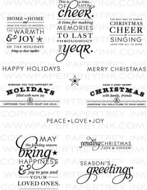 Awesome Christmas Sentiments - this is a rubber stamp set available ...