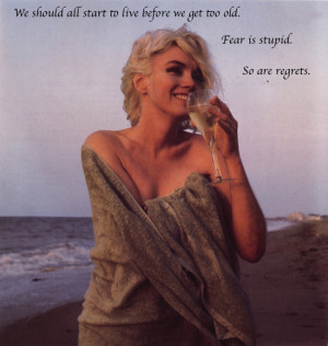 marilyn monroe quote live without regret
