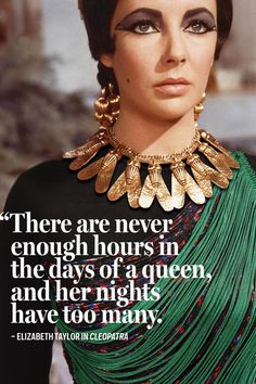Elizabeth Taylor in Cleopatra, 1963, wearing a top by Stella McCartney ...