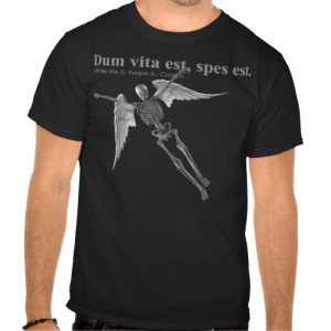 Famous Latin quotes, skeleton skulls funny t-shirt