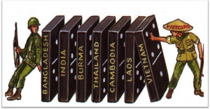 You have a row of dominoes set up; you knock over the first one, and ...