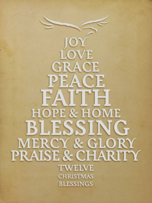 ... home blessing mercy glory praise charity twelve christmas blessings