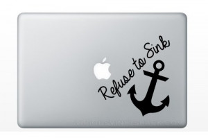 to Sink Anchor Quote Vinyl Decal Stickers for MacBook Laptop Car Love ...