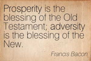 The Old Testament Adversity Is Blessing Of New Francis Bacon
