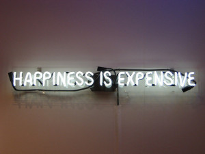 happiness sign expensive neon