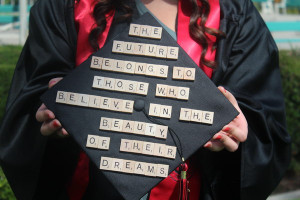 scrabble board pieces graduation cap idea 46