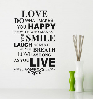 Finding Love Quotes You happy love quote wall