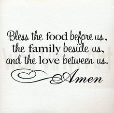 Bless this Food before us Saying Kitchen Vinyl by wallvinylart, $11.00