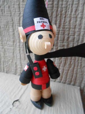 SKI PATROL ELF. Christmas Ornament Gift. Quilled by TreeTownPaper ...