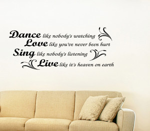 DANCE-LOVE-SING-LIVE-Wall-Quote-Vinyl-Decal-Sticker-Art-Wall-Lettering ...