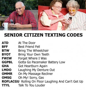 Senior Citizen Texting Codes
