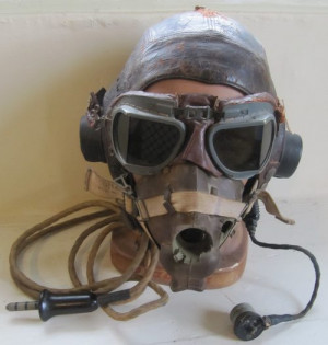 World War II pilot's flying helmet