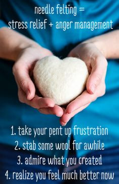 Needle Felting Quote: needle felting = stress relief and anger ...