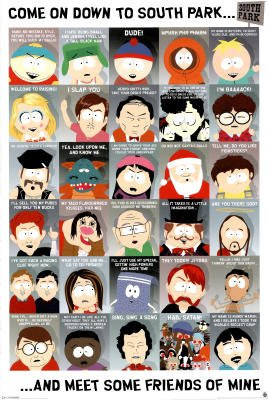 South Park (Quotes Collage 2) TV Poster Print - 24x36 Full Compass ...