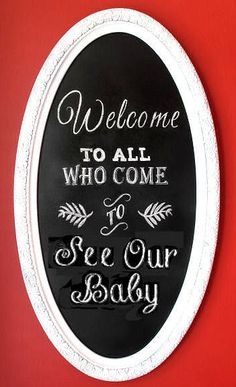The quote featured in this #DIY chalkboard #nursery wall #art welcomes ...