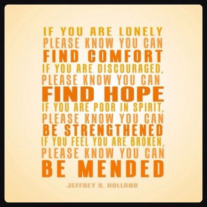 Quote by Jeffrey R Holland on depression