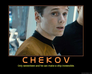 Does anyone else find Ensign Chekov (in the new Star Trek films ...