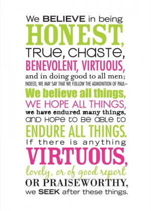 We are His Chosen Ones...: Honesty: Let's Start the Trend