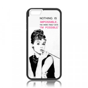Audrey Hepburn Quotes Impossible For Case iPhone 4 | 4G | 4S