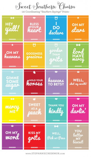 Southern Sayings: Pick 3 - 8 x 10 Sweet Southern Charm Prints. $35.00 ...