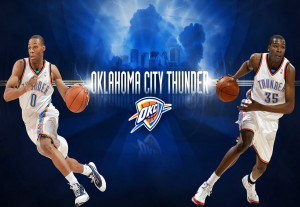 OKC Thunder Kevin Durant and Russell Westbrook Wallpaper