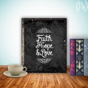 Bible Verse Art print chalkboard printable faith hope love wall art ...