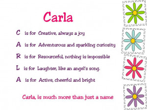 Name Poems For Girls: Carla: Acrostic, Carla M, Courtney Carla, Girls ...