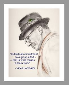 VINCE LOMBARDI - TRIBUTE PRINT #1 ON 8.5