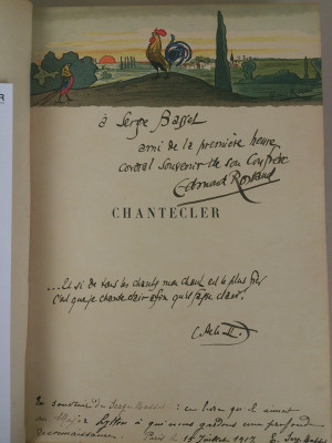 rostand edmond chantecler paris edition charpentier et fasquelle 1910